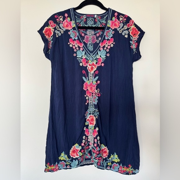 Johnny Was Tops - Johnny Was Pari Embroidered Tunic Shirt sz S